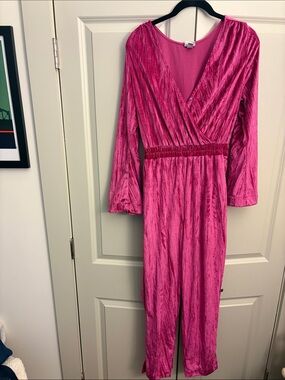 a new day Pink Velvet Romper